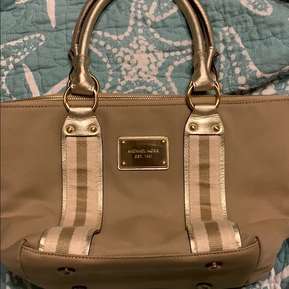 gold/tan Michael Kors tote bag - Picture 5 of 5